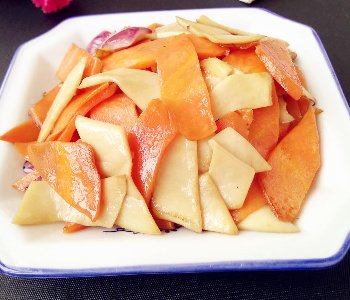 杏鲍菇炒胡萝卜