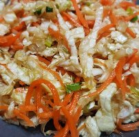 白菜芯拌胡萝卜丝